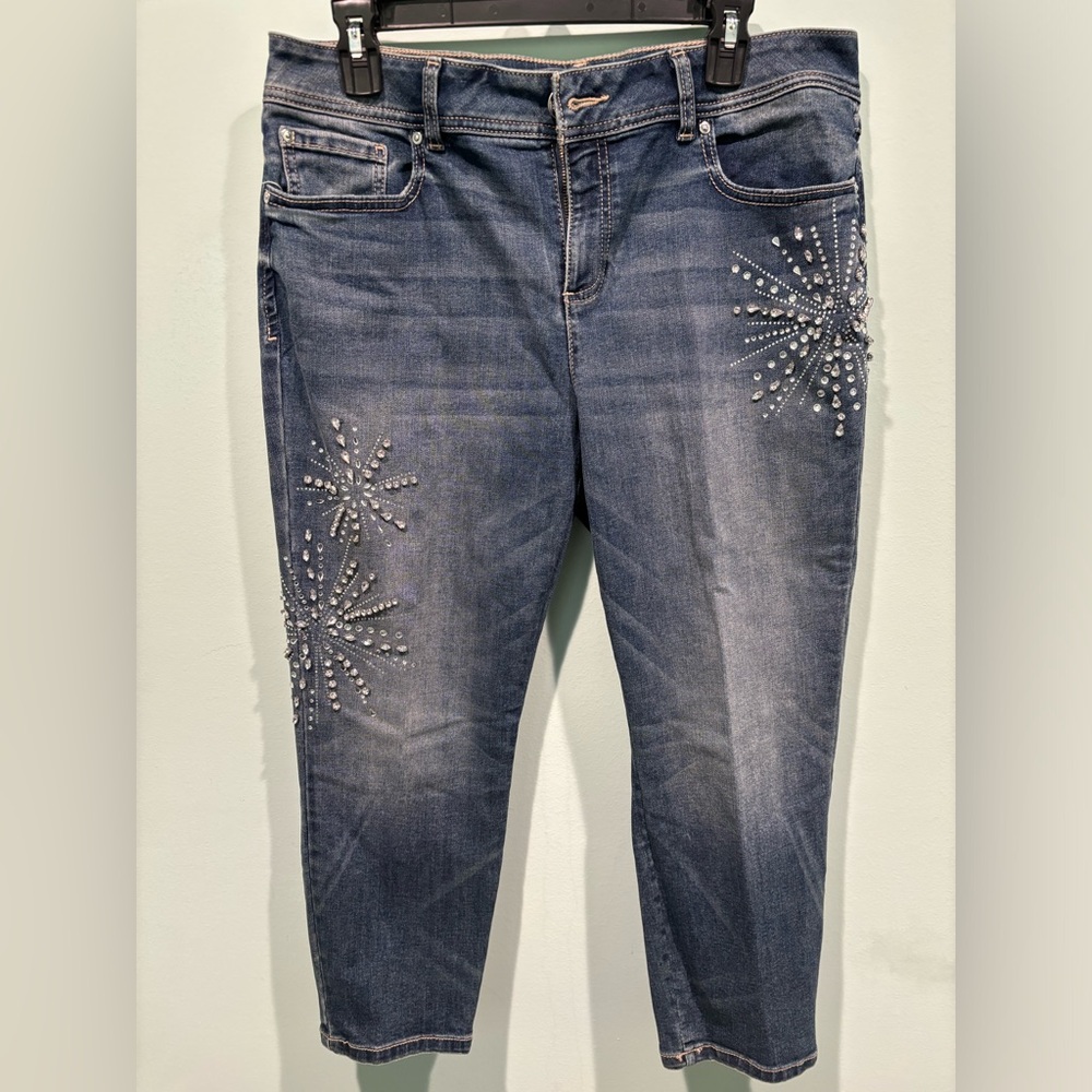 INC skinny leg beaded jeans. NWOT